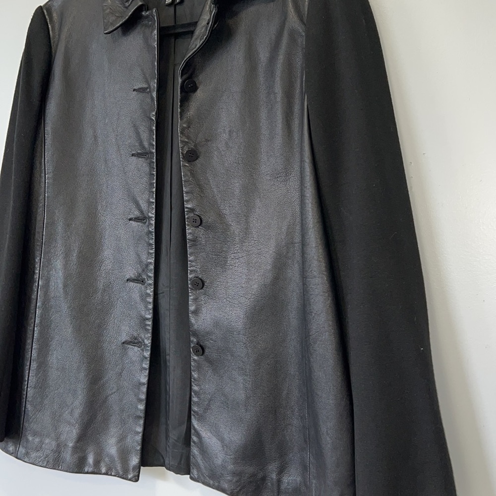 MAXAZRIA black mixed/ leather jacket 🇺🇸 - Picture 3 of 9